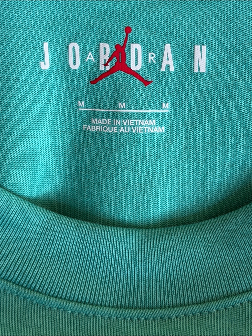 Air Jordan Men's AJ Patch Teal Short Sleeve Crew Tee - Picture 3 of 5